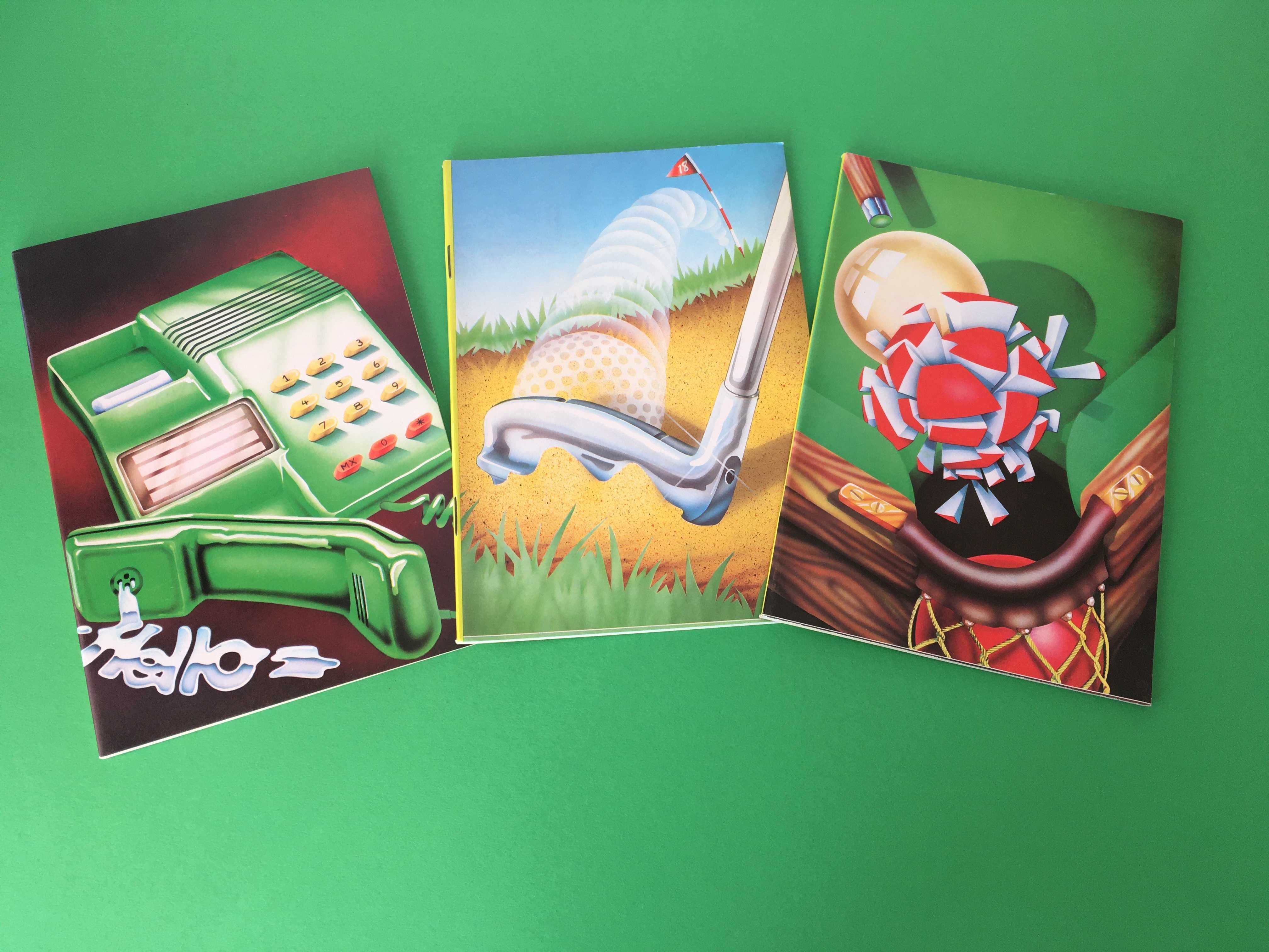 Colecção 3 cadernos Escolares Fantasy muito bonitos Anos 80 Firmo