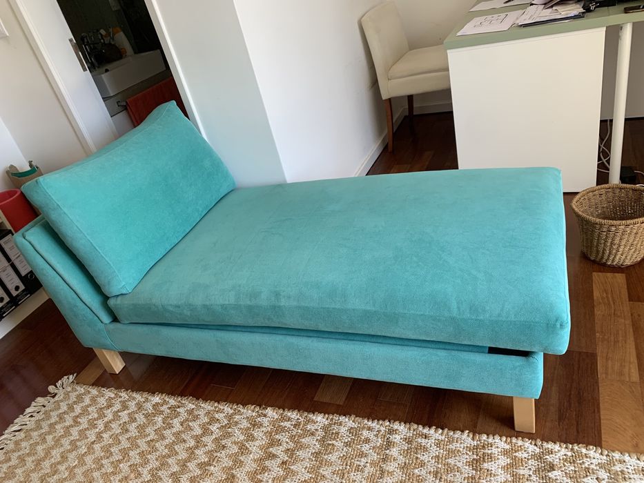 Chaise longue ikea forrada a tecido