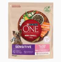 PURINA ONE Mini łosoś z ryżem 8x400g