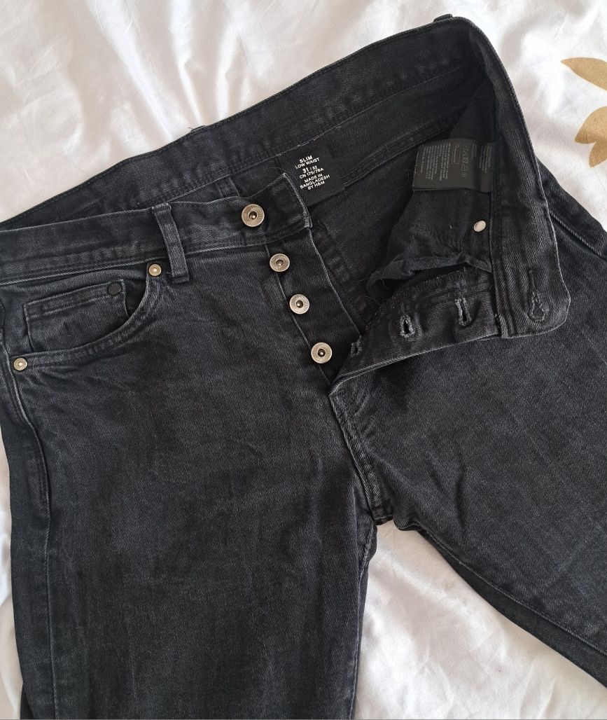 Spodnie damskie jeans H&M L