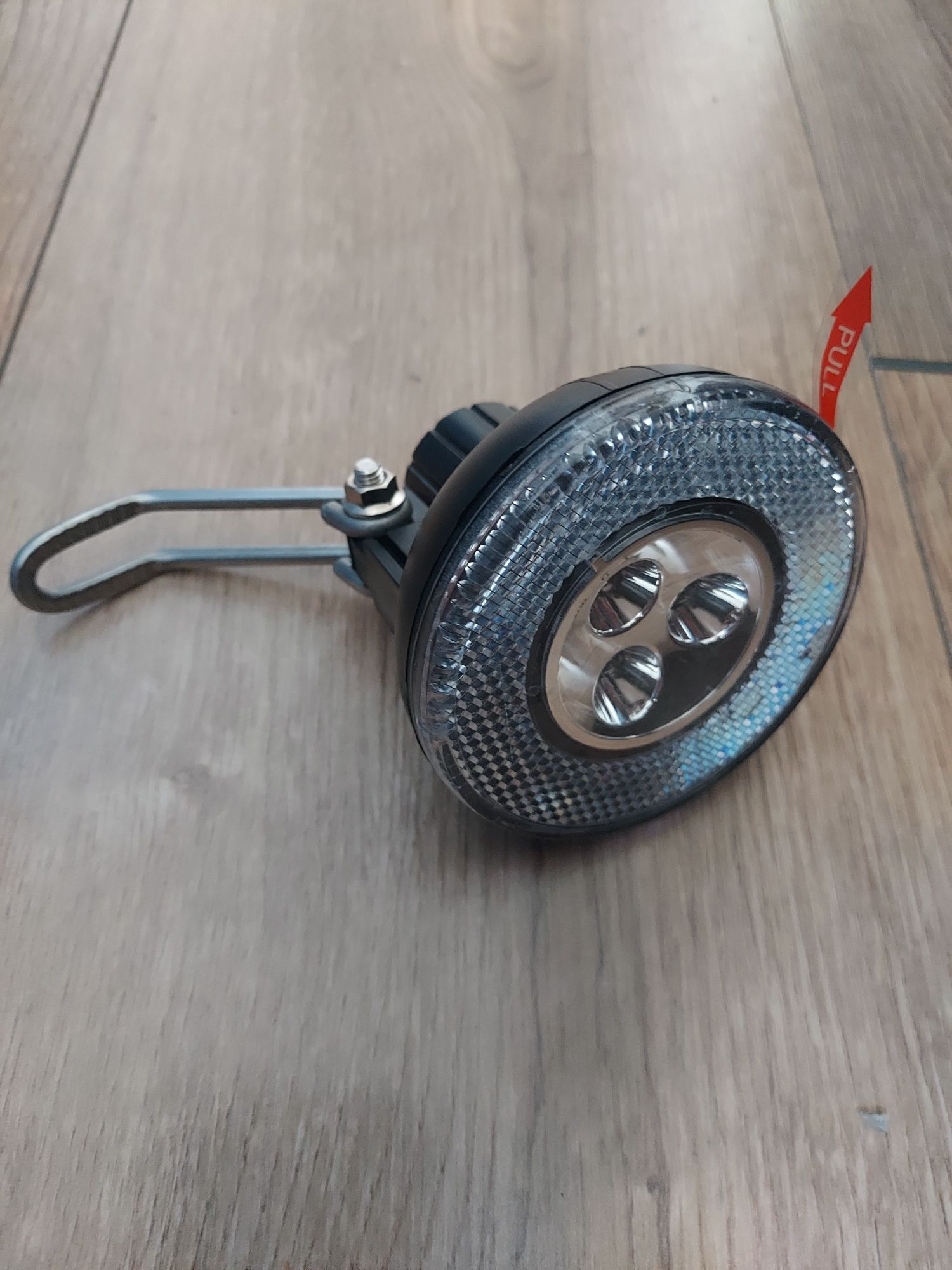 Lampka przednia 3diody LED montaż na widelcu rower miejski elektryczny