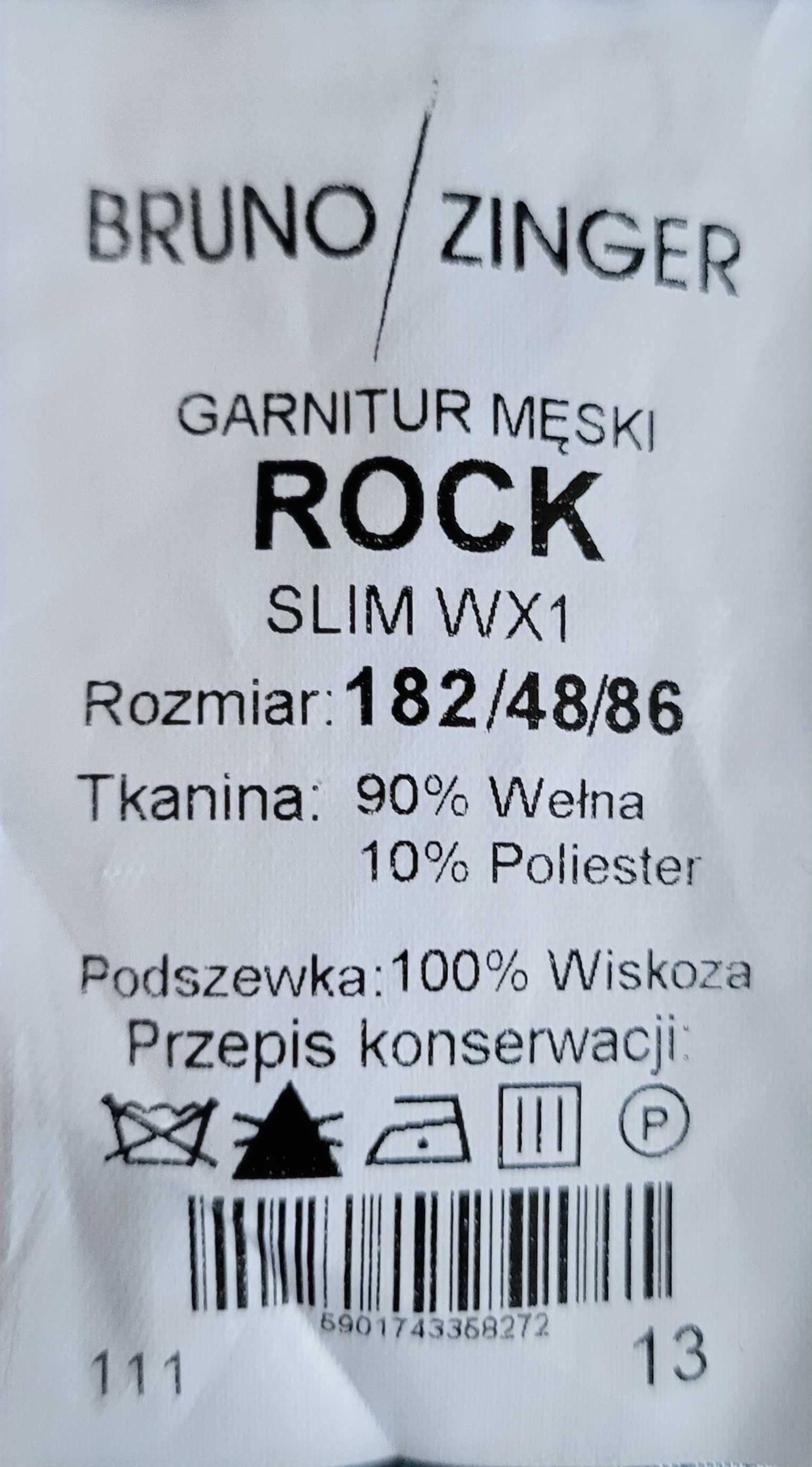 Garnitur męski Bruno Zinger Slim -  182/48/86