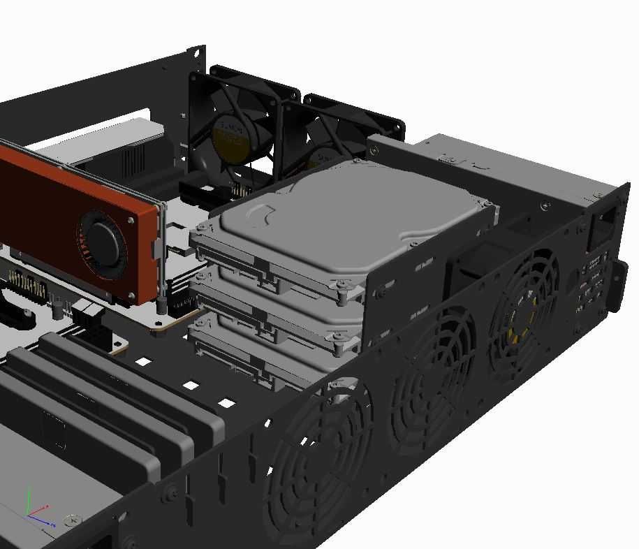 Obudowa RACK do szafy 19 cali R-CASE 2 PRO / Serwer 2x mATX, 2 x FLEX