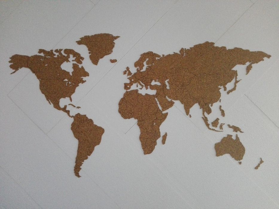 Mapa Mundo 3D - cortiça