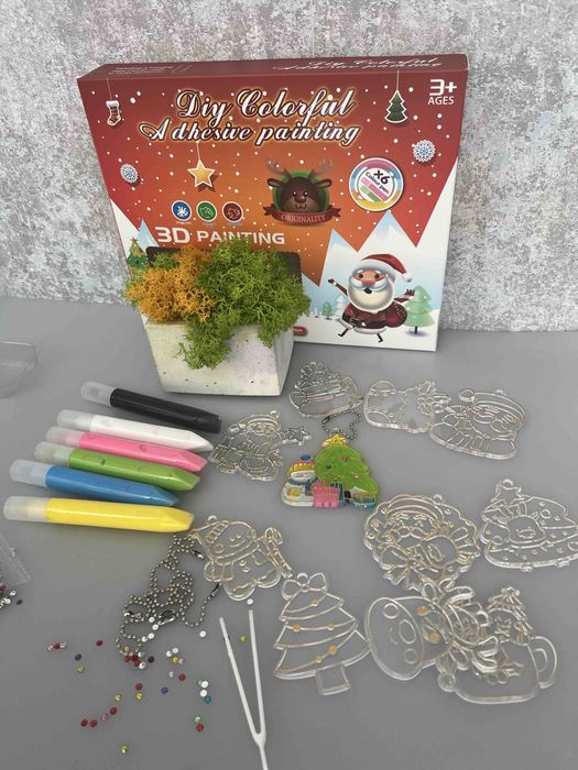 Різдвяні новорічні вітражі набір для творчості