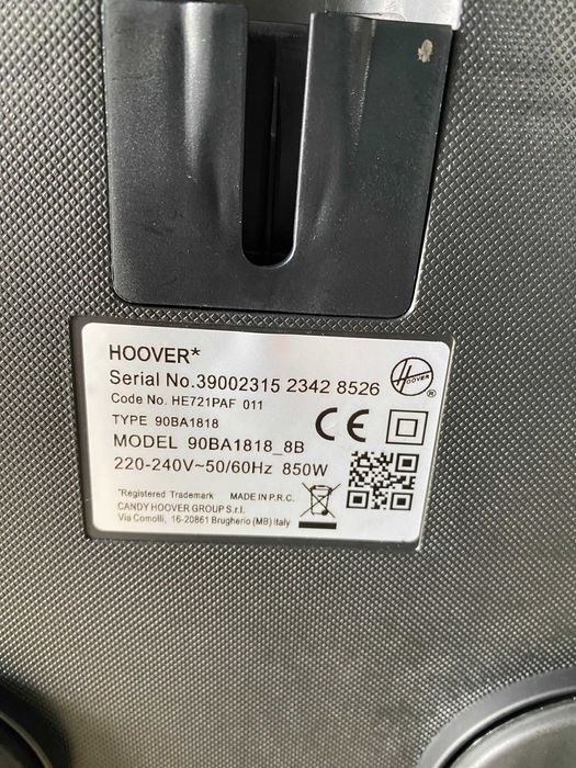 Nowy Odkurzacz workowy HOOVER HE721PAF 011 Ciemnoszary 800 W