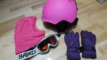 Kask i gogle narciarskie dla dziewczynki