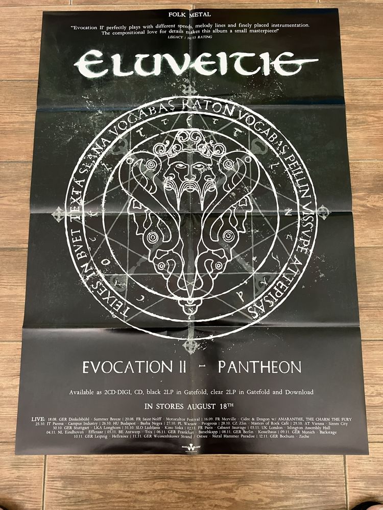 Poster Eluveitie - Evocation II (Pantheon) - Original Nuclear Blast