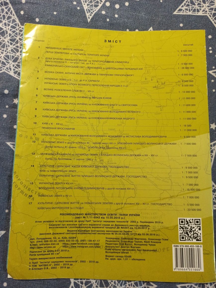 атлас з історії України 7 клас