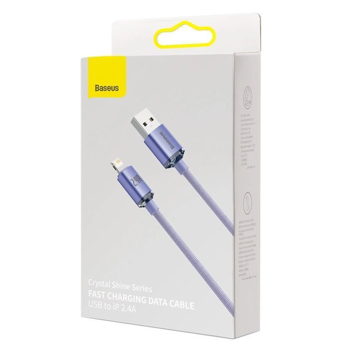 Baseus kabel przewód USB Typ A - Lightning 2,4A 1,2m fioletowy