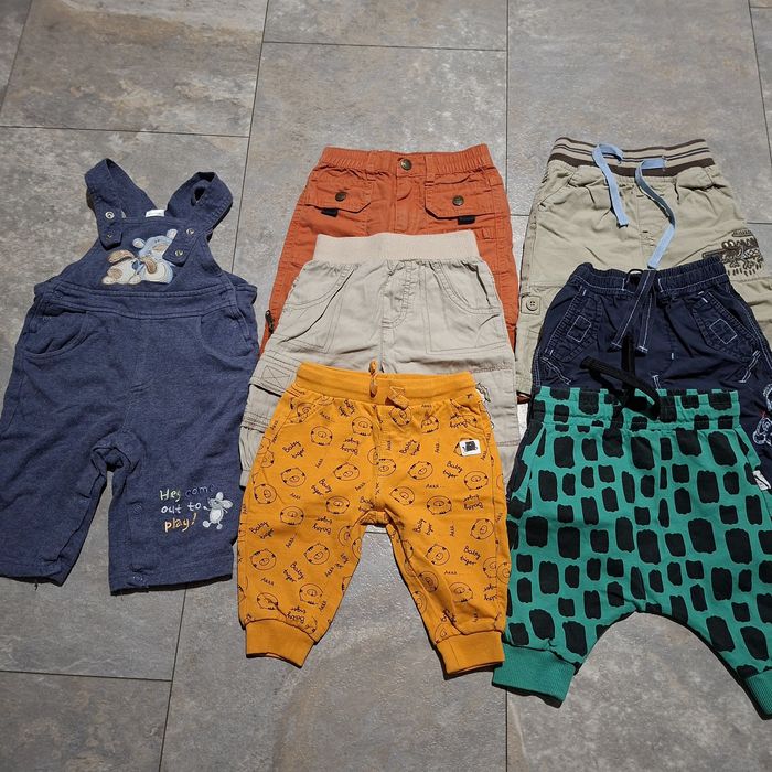 Zestaw 7 szt spodnie chłopięce r. 68