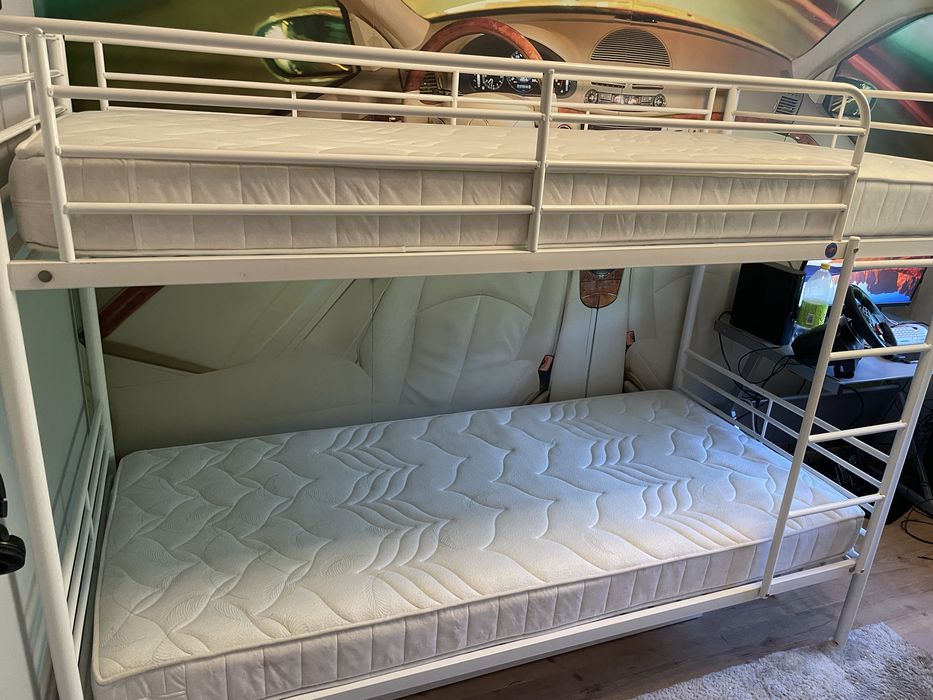 IŁóżko piętrowe bałe z szufladą bez materacy