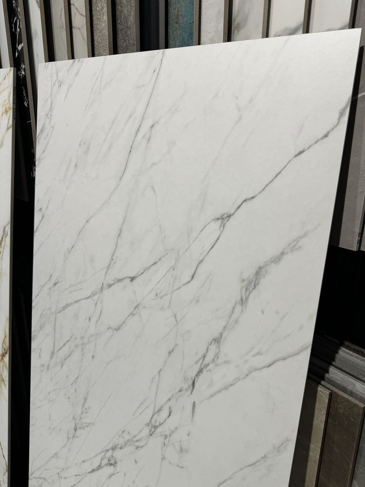 Płytki Elite white gres 119,8 x 59,8 cm szkl. rekt. mat Calacatta