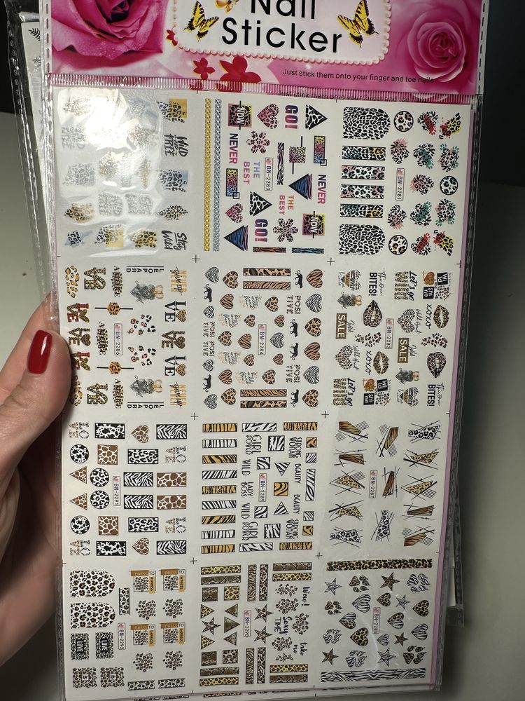 Naklejki do paznokci manicure nails stickers leopard tygrys pantera
