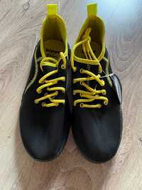Buty sportowe czarne żółte Hipps Urban Basket sneakers wiązane 38