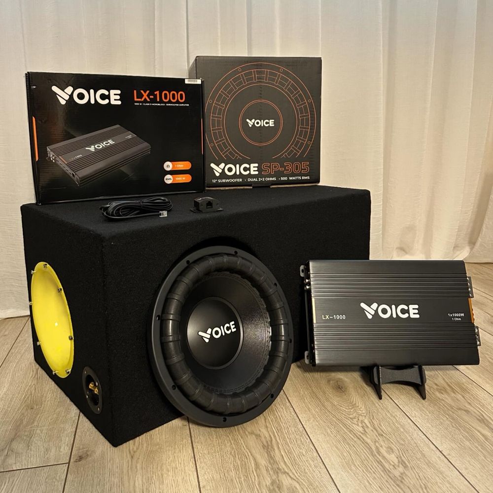 Комплект акустики. Сабвуфер Voice SP-305 та підсилювач Voice LX-1000