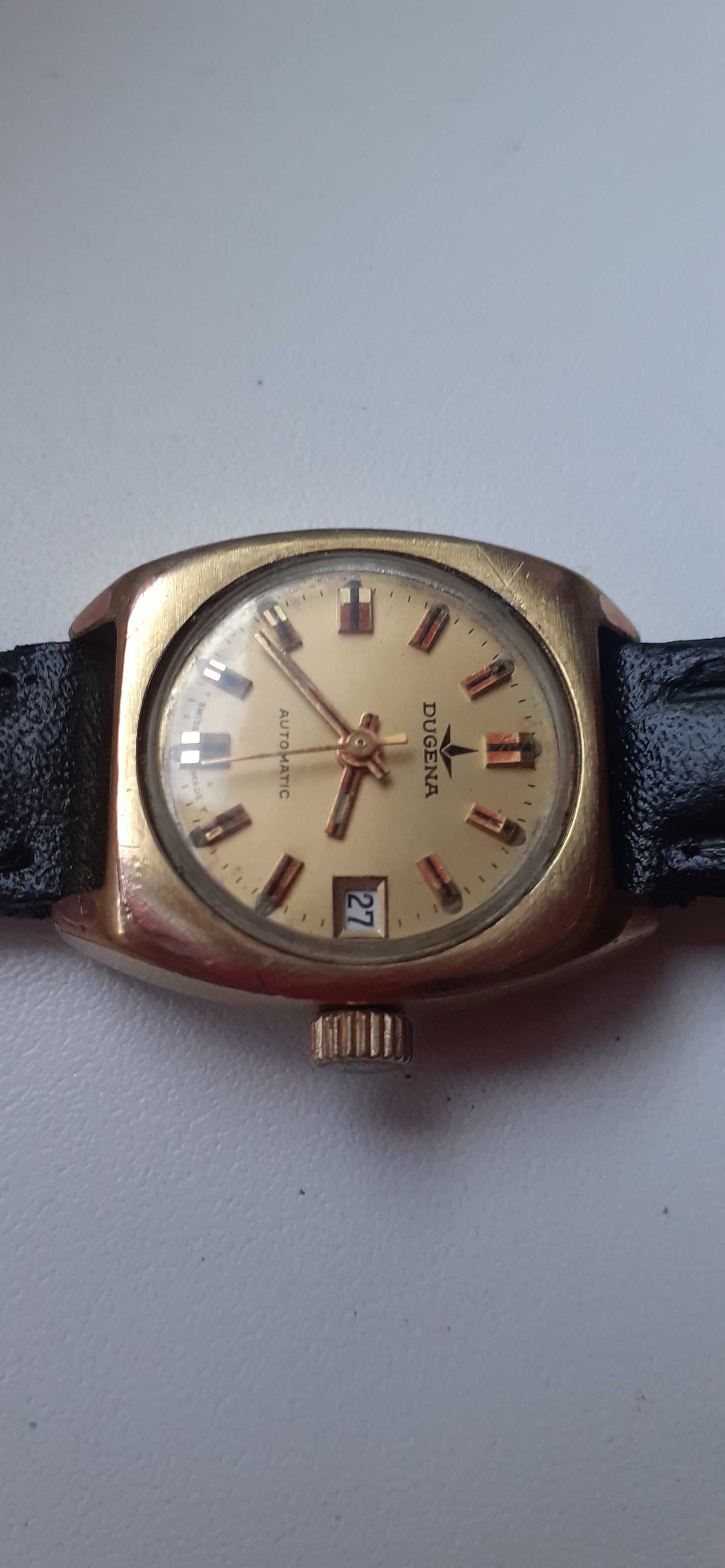 Zegarek DUGENA 21 jewels automatic złoto-pozłacana au 10.