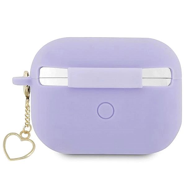 Etui Guess Silicone Charm Heart Collection na AirPods Pro 2 - purpurow