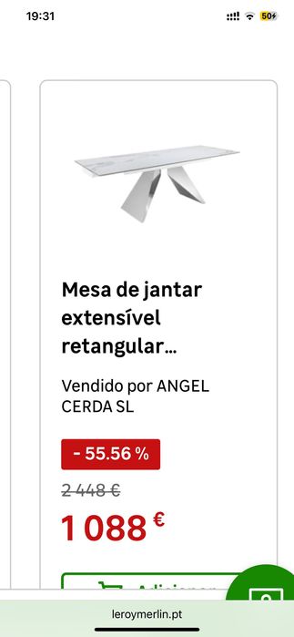 Mesa de Vidro Extensível  - Sala de Jantar