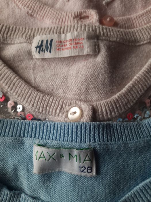 Sweterki rozpinane 122/128