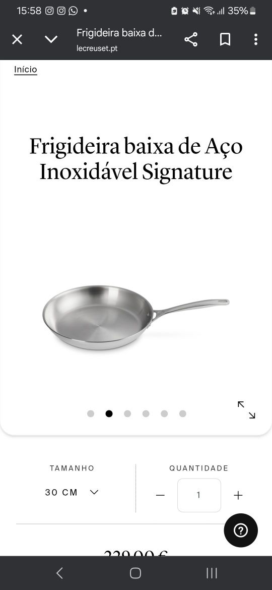Le creuset - Frigideira baixa aço Inoxidavel Signature