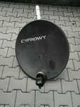 Antena satelitarna z konwerterem + uchwyt do ściany