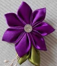 spinka do włosów fioletowy kwiat