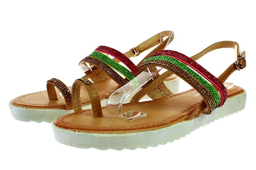 Rozmiar: 39 Sandały Japonki Buty Damskie Kolorowe 6011