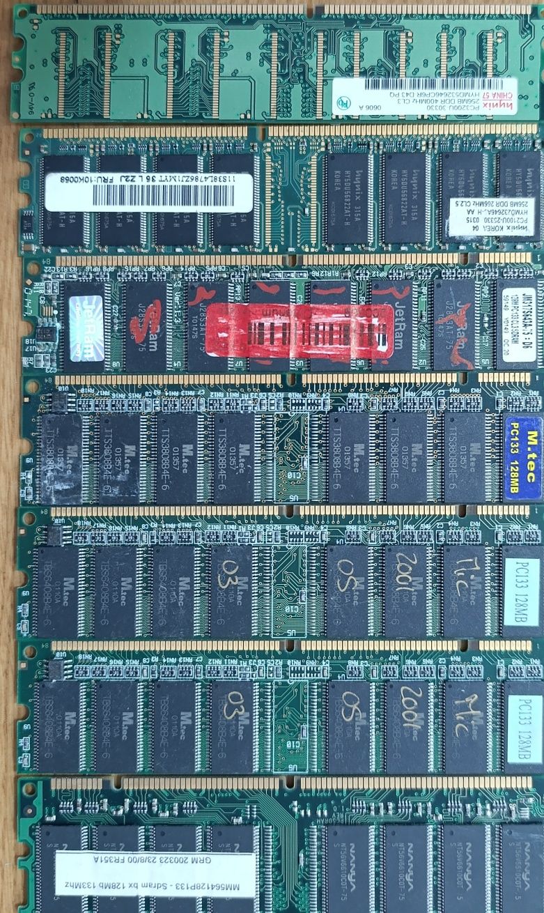 Memórias RAM usadas