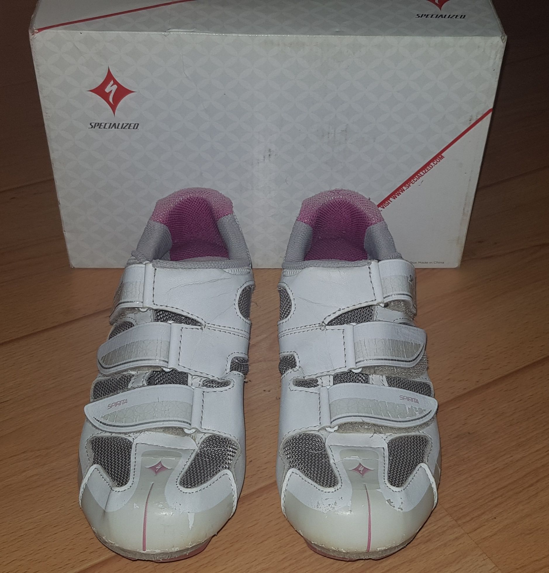 Damskie buty szosowe Specialized Spirita white/pink rozm. 40 25,5 cm