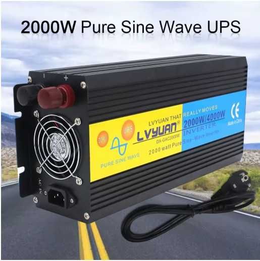 Продам інвертор (перетворювач) 2000W/4000W з функцією ДБЖ (UPS), 12В