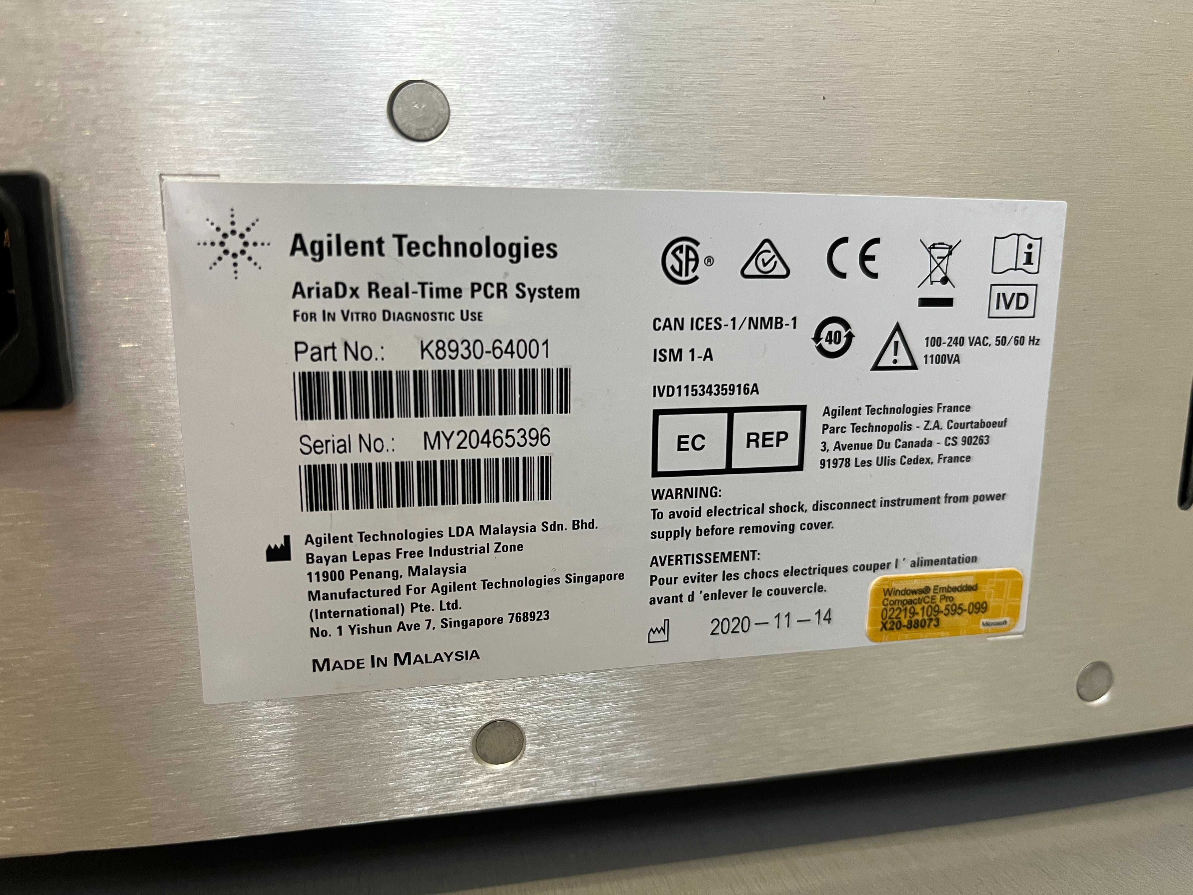 Termocykler Agilent Technologies AriaDx Real Time PCR