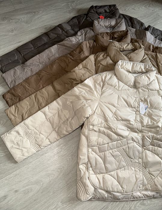 Демісезон осіння куртка бомбер пуховик натуральний пух mango/bershka