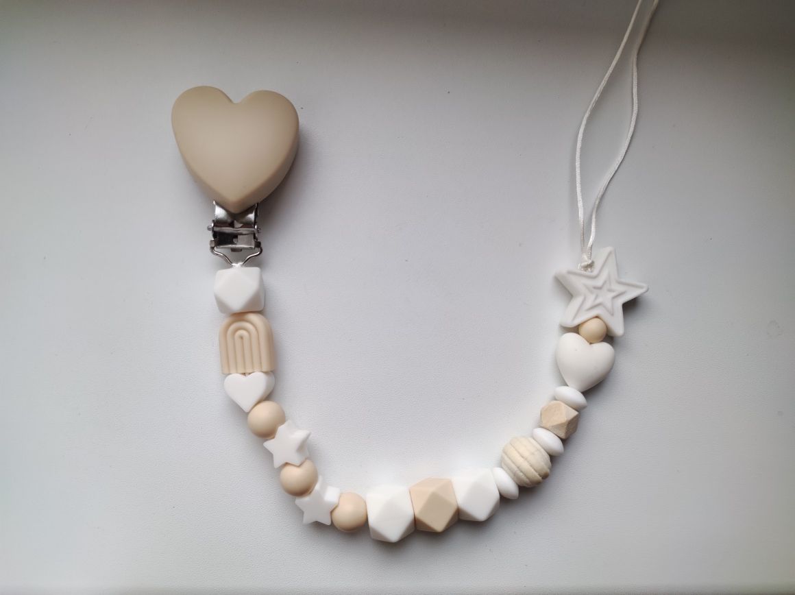 Zawieszka do smoczka gryzaczka prezent baby shower narodziny chrzest