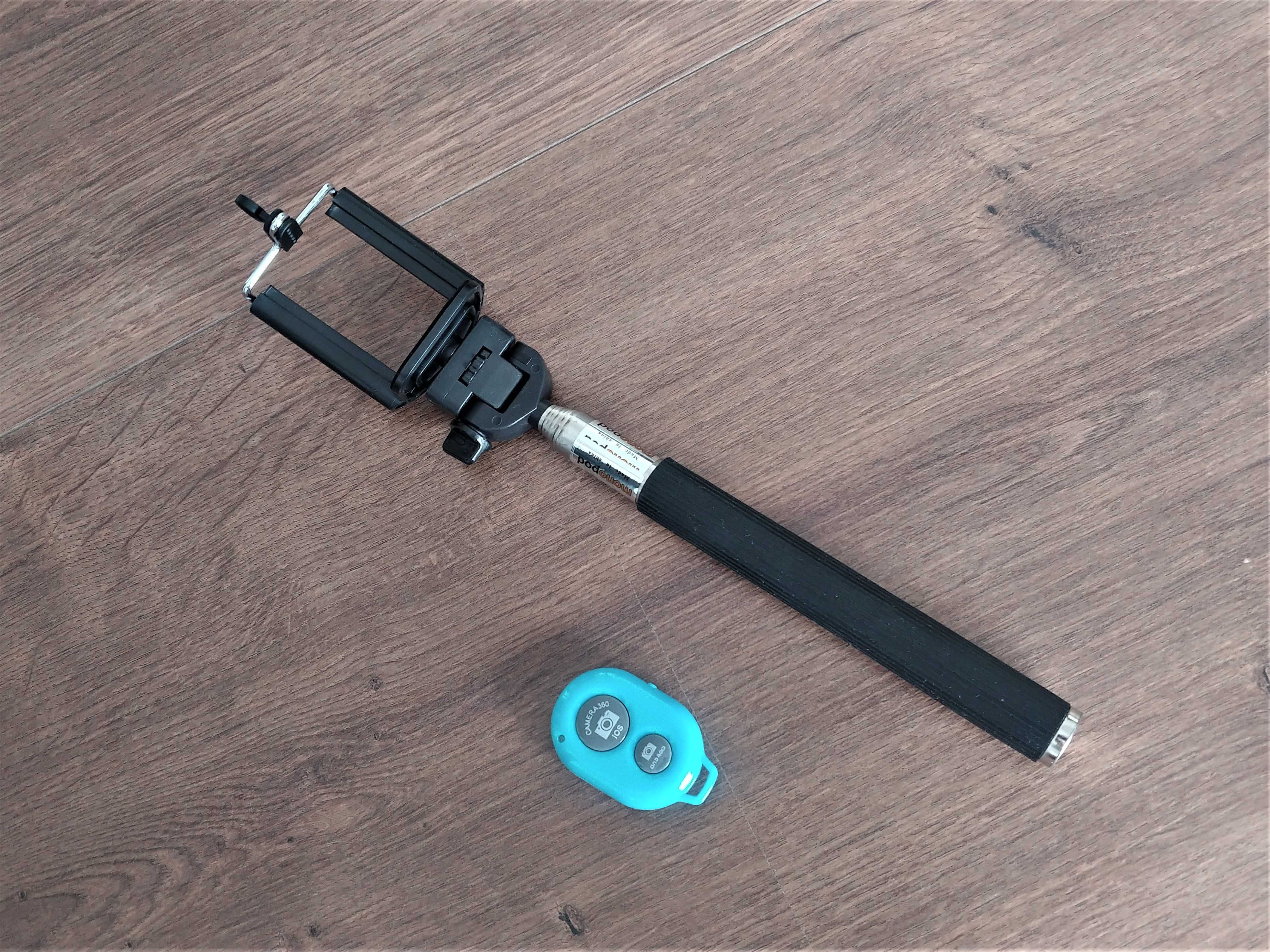 Selfie stick Z07-1 + uchwyt + pilot + bateria , 110cm