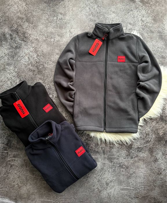 Кофта чоловіча флісова . Зіп кофта флісова Хуго