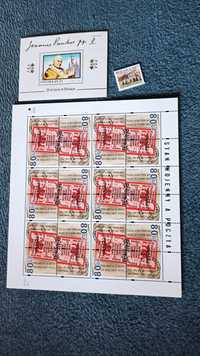 Znaczki pocztowe komplet, arkusz stan wojenny a poczta