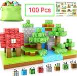 Klocki magnetyczne typu Minecraft 100szt i 3 figurki!!!