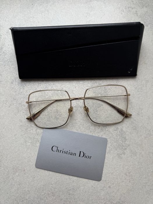 DIOR Stellaire 01 okulary korekcyjne zerówki złote antyrefleksyjne