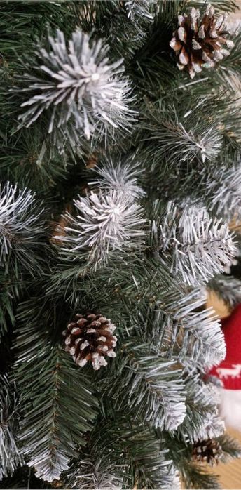 Ялинка "ЕЛІТНА" штучна з золотими шишками та перлинами. 1.8 метра