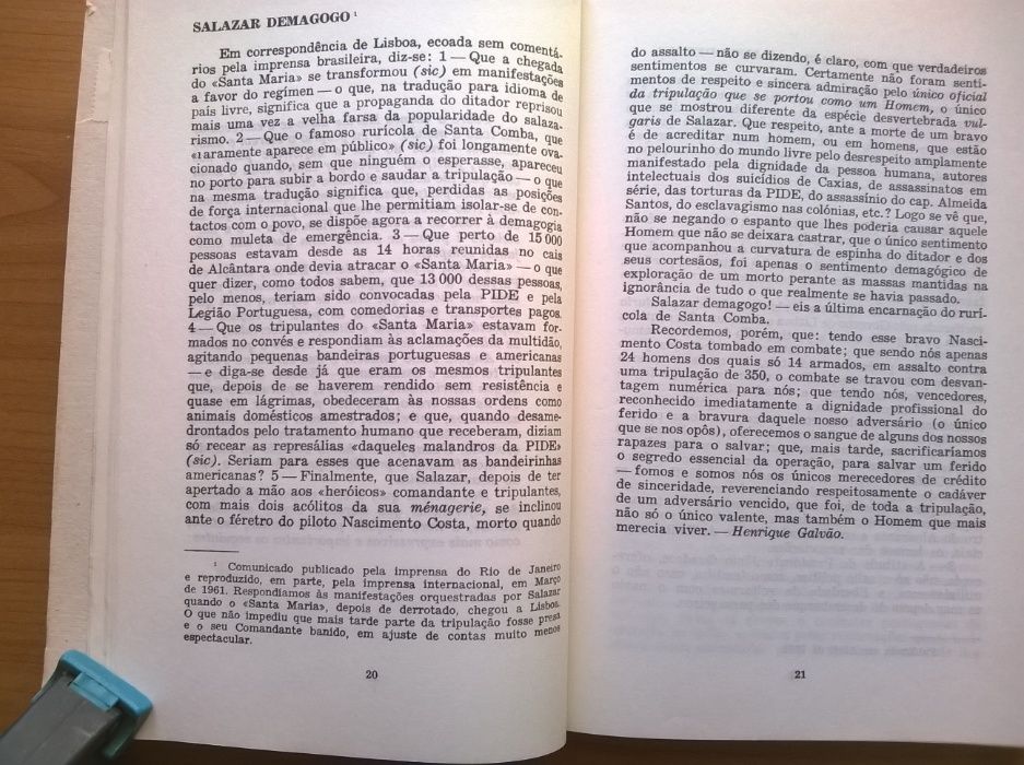 Da Minha Luta Contra o Salazarismo e o Comunismo - Henrique Galvão