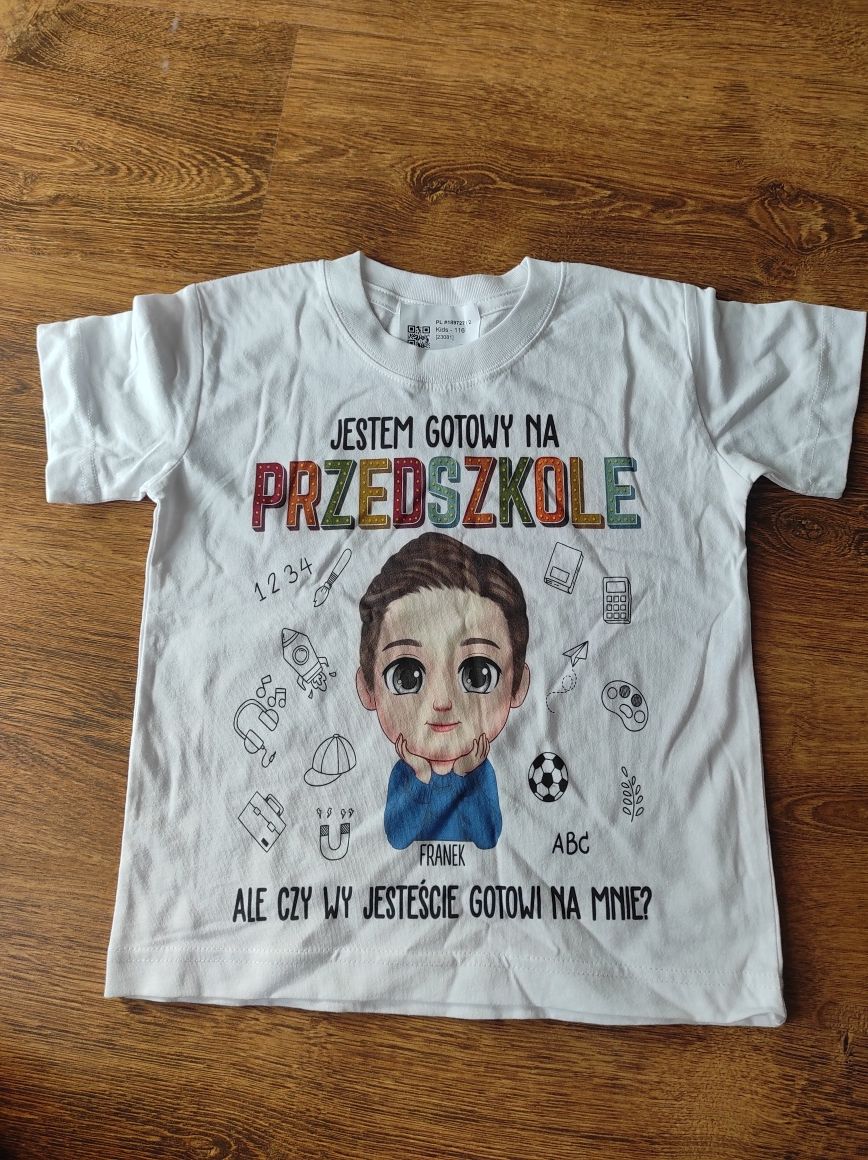 Koszulka t-shirt śmieszny Franek Jestem gotowy na przedszkole, ale czy