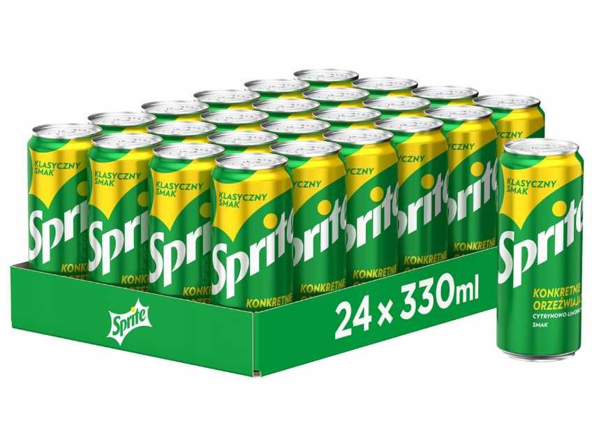 Napój gazowany Sprite 330ml Zestaw x24 sztuk