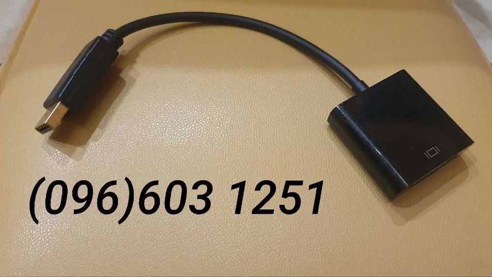 Перехідник DP (DisplayPort ) to VGA Адаптер 0.1 м чорний