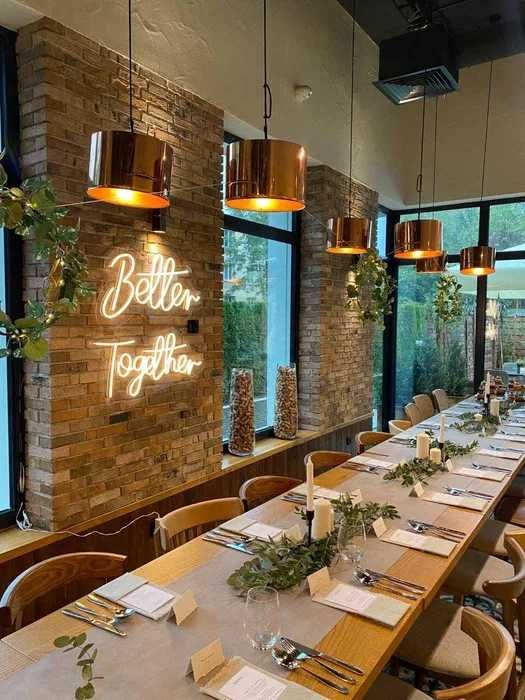 Better Together napis neon ślub wesele na skraju raju razem lepiej