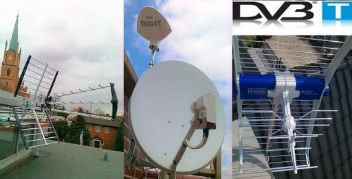 Montaż anten sat , dvb-t,, wieszanie telewizorów Brodnica tanio