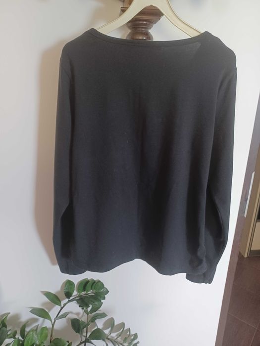 Czarna bluzka, zdobienie, krysztalki, koronka, wymiary 40,42,L, XL
