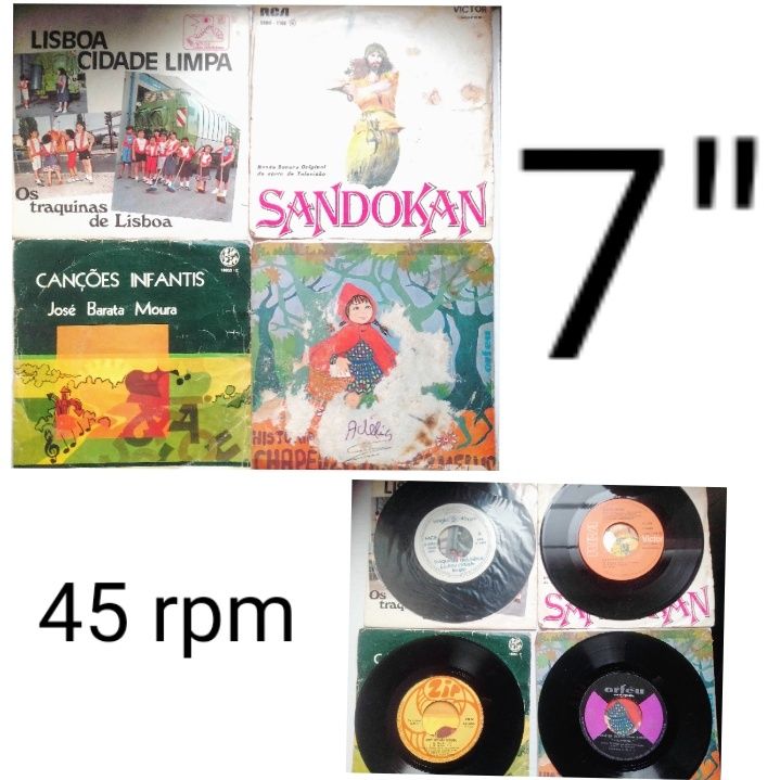 Vinil infantil antigo, histórias e outros.