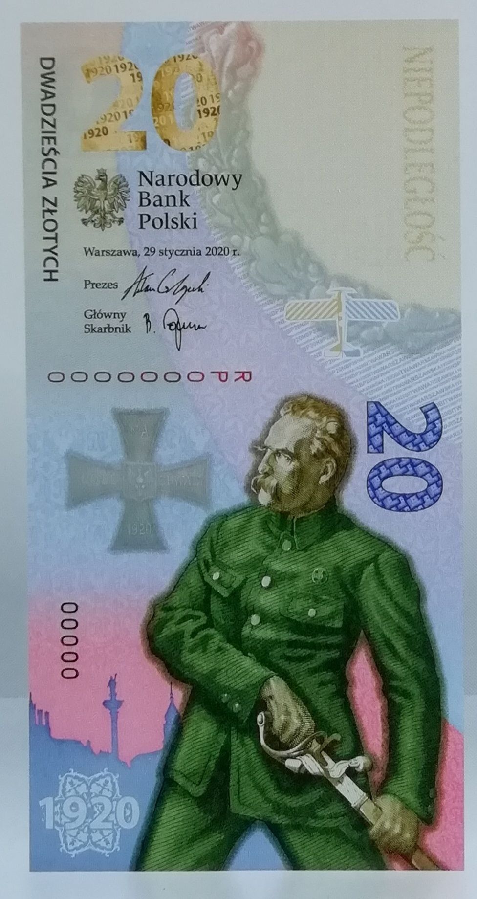 Banknot kolekcjonerski 20 złotych Bitwa Warszawska