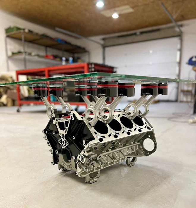 Stolik z bloku silnika V8 BMW MPower Premium *ModernArtWorks™ * M5 M3